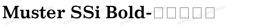 Muster SSi Bold字体转换